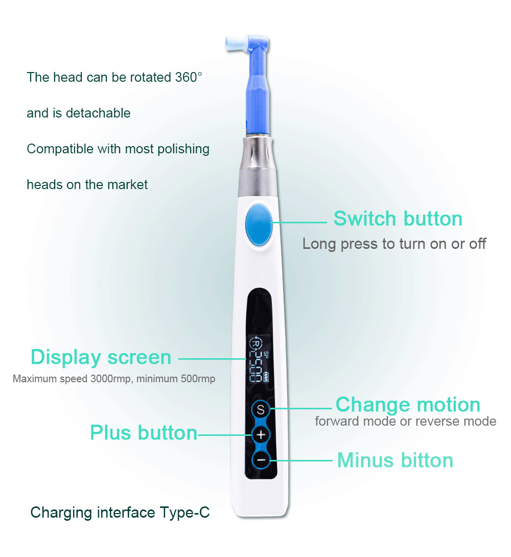 Dental Electric Wireless IPR System Orthodontic & Polishing 2-in-1 Motor